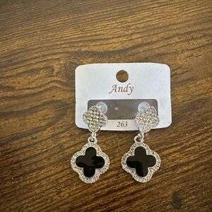 Black and Silver Earrings